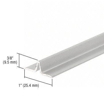 CRL Satin Anodized Series 3606 Lower Track for Sliding Screen Doors - 12 ft long