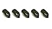 Interwebz 5 Pack 1/4 oz Tungsten Green Bullet Worm Weight for Bass Fishing Pitching and Flipping Sinker