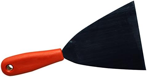 Maya Professional Tools 88100-7 Inox Steel Spatula, Flexible, Plastic Handle, 4.72", 120 mm, OrangeFBK/Food Safety