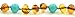 Baltic Amber Teething Bracelet / Anklet {0056} Mixed with Turquoise Beads - 5.5 inches - Amber Jewelry - Hand-Made from Natural Baltic Amber Beads (5.5 inches (14 cm), Cognac / Turquoise (Green))