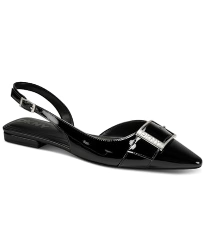 DKNY Women's Clemma Slingback Loafer Mule with Belt Detail, Black/Black, 9.5 at Amazon
