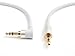BlueRigger 3.5mm Right Angled Male to Flat Male Stereo Audio Cable - 6 Feet (White) - Supports iPhone, iPod, iPad, Android and other Smartphones