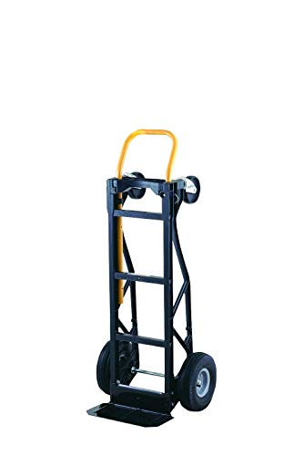Harper Trucks 700 lb Capacity Glass Filled Nylon Convertible Hand Truck and Dolly with 10" Pneumatic Wheels (Renewed) - Thumbnail 4