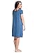 Fishers Finery Women's EcoFabric Short Sleeve Nightgown; Super Soft (Blue, L)