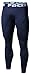 TSLA Men's Thermal Compression Pants, Athletic Sports Leggings & Running Tights, Wintergear Base Layer Bottoms, Zero Cold Pants Midnight Navy, Medium
