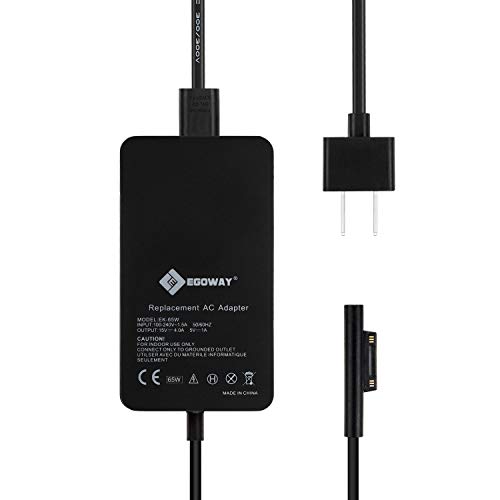 Egoway 65W AC Power Adapter Charger for Microsoft Surface Book Pro 3 Pro 4 Pro 5 Pro 6 with USB Charging Port