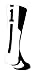 TCK Player Id Black/White Number Crew Sock (#1 - Single Sock, Large)