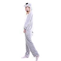 Unisex Adult Animal Cosplay Pajamas Sleepwear Onesies Koala Bear Gray (M(Height:158-168cm/62-66in), Koala)