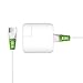 TUDIA [Klip Snap On Charging Cable Cord Saver Protector Compatible with MacBook Magsafe 2 Power Adapter - Green