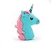 DBigness 2600mAh Blue Unicorn Cute Funny Cartoon PVC External Battery Portable Charger Backup Pack Power Bank for Smart Phone