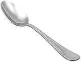 AmazonBasics Stainless Steel Dinner Spoons with Pearled Edge, Set of 12