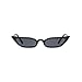 mincl/Sexy Women Small Frame Chic Vintage Designer Lady cat Sunglasses (light black-black)