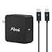 Abosi 65W USB Type C Power Adapter Charger,USB C Charger for Apple MacBook/Pro,Samsung,Nexus,Nintendo Switch,Lenovo,ASUS,Acer,Dell,Xiaomi Air,HP Spectre and Any Other Laptops or Smart Phones,UL Listed