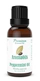 Peppermint Essential Oil by AromaOils - 1 oz (30 ml) - Best for Mice and Pest Repellent, Aromatherapy, Headache Relief - Fresh Menthol and Mint Scent - 100% Pure and Therapeutic Grade