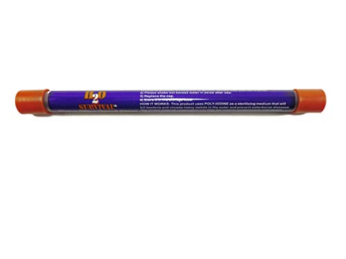 H2O SURVIVAL- Personal Water Filter Travel Straw - 99.9999% 