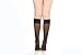 EABERN Women's Silky Sheer Knee High Trouser Socks Reinforced Toe 6 Pairs(Black)