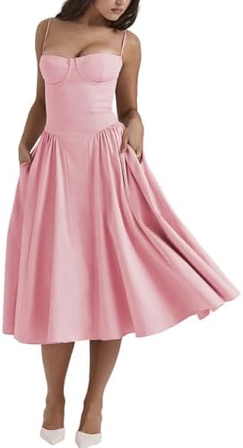 deep on dancing midi dress Amazon.com: Eternatastic Women's Dance Dresses Retro Midi Dress Flowy  Pleated Spaghetti Strap Party Cocktail Dress with Pockets Black : Clothing,  Shoes & Jewelry
