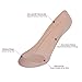 Soxbang Womens Truly No Show Socks for Flats Heels Non Slip Cotton Ultra Low Cut Liner Socks(6-Black+Nude,5-7.5)