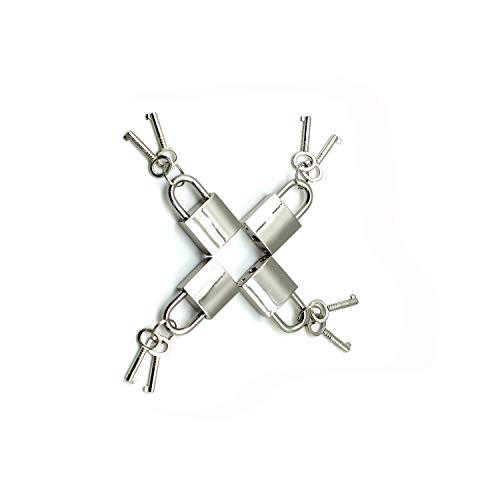 SCARLET KITTEN Exercise Spreader Bar with 4 Adjustable Straps Set, Purple and Silver - Thumbnail 6