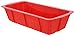 4 Piece Nonstick Silicone Bakeware Set Baking Shaping Kits with Round, Square and Rectangular Cake Shaping Kit Pan, Red