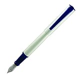 Monteverde Impressa, Fountain Pen, Silver w/Blue Trim, Fine Nib