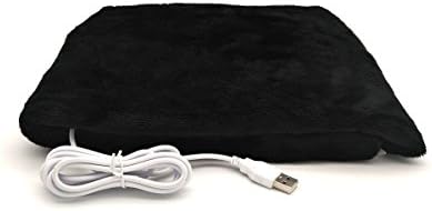 USB Heated Cushion Lap Blanket Heating Pad for Cold Relief Winter Indoor Office,Black