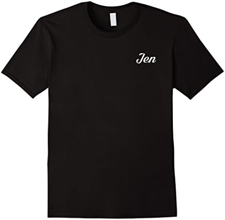 Mens Jen Girl's and Women's First Name T-Shirt Medium Black