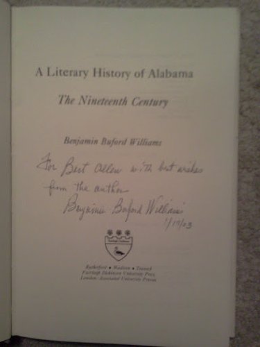 Literary History of Alabama: The Nineteenth Century