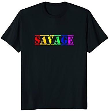 Savage T-Shirt Black / Rainbow Colored Shirt