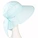 Beautyer Womens Sun Hat Summer Flap Cover Cap Cotton Anti-UV UPF 50+ Sun Shade Hat With Bow Wide Brim Adjustable Hat