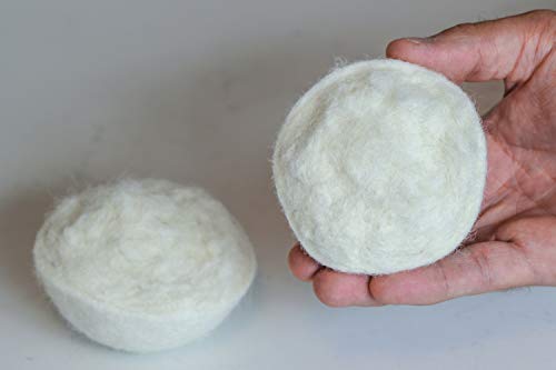 ST 559701 New Zealand Wool Dryer Balls - XL Size - Natural White, 6 Pack