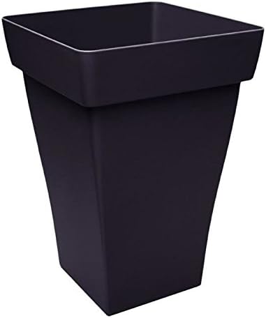 Poetic Square Planter, 38.4 cm Diameter, Anthracite