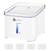 Slopehill Cat Water Fountain, Auto Power Off Cat Dog Water Dispenser, Ultra Quiet Automatic Electric Water Drinking Fountain with LED Indicator Light, 3 Water Flow Settings, 4 Replacement Filters