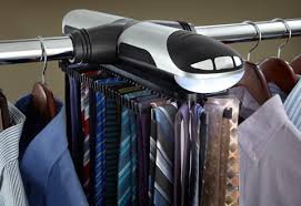 Automatic Motorized Tie Rack for Men, Revolving Tie Hanger Closet Organizer, with Built in LED Light, Holder for more than 70 Ties & Belts Rack Makes a Great Gift for him, Smartek ST-800