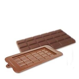 Amos Silicone 24 Cavity Mould/Mold for Chocolate Bar Pack of 1 (Random Colour)