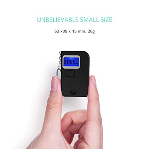Itlovely Alcohol Breathalyser Portable Sensitive Breath Tester Accurate Digital Display LCD Lights Convenient Lightweight Pocket Size