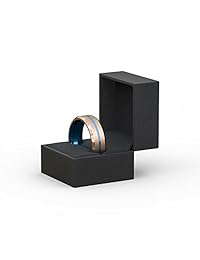 Duke Collections - Anillo de tungsteno con borde biselado, 0.315 in, color oro rosa cepillado