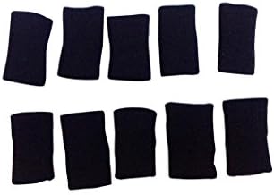 Sports Volleyball Basketball Baseball Golf Elastic 10PCS Finger Sleeve Protector Support Protection (black)