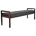 Alera ALERL2419M WL Series 3-Seater 65.75 in. x 22.25 in. x 22.88 in. Reception Lounge Bench - Black/Mahogany