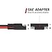 Kohree Solar Extension Cable 10 AWG 2FT to SAE Adapter Cable Connector, with SAE to SAE Polarity Reverse Adapter for RV Solar Panel DC Power Automotive Quick Connect Cord, 60cm / 2FT