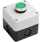 ATO Momentary Push Button Switch Station Box, 1 NO+1NC, ABS One Push Button Control Switch