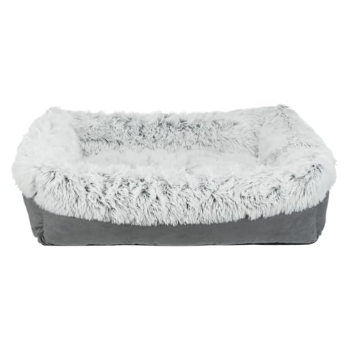 Harvey Bed, Square, 60 × 50 cm,Grey and White-Black