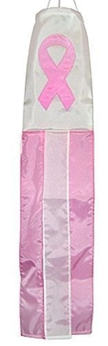 Moon Knives 60'' Breast Cancer Awareness Pink Ribbon Embroidered Nylon Wind Sock Windsock #2 - Party Decorations Supplies For Parades - Prime Outside, Garden, Men Cave Decor Flag