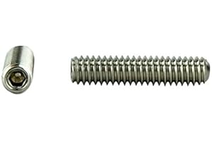CHENANGO SUPPLY Stainless 8-32 x 3/4" (1/4" to 1" Available) Socket Set Screws Cup Point, Stainless Steel 50 Qty W/Hex Key Wrench (8-32 x 3/4")