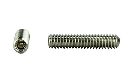 Stainless 8-32 x 3/4" (1/4" to 1" Available) Socket Set Screws Cup Point, Stainless Steel 50 Qty W/Hex Key Wrench (8-32 x 3/4")