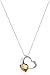 Amazon Collection 10k White Gold Semi-Precious Gemstone Heart Pendant Necklace, 18