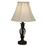 Light Accents, Table Lamp 18.5 Inches Height, Traditional Iron Scrollwork Table Lamp, Bronze ()