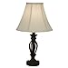 Light Accents, Table Lamp 18.5 Inches Height, Traditional Iron Scrollwork Table Lamp, Bronze