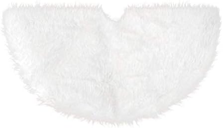 Faux Fur Christmas Tree Skirt Snowy White Tree Skirt for Christm,Holiday Decoration