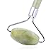 Real Jade Massage Roller w/Gua Sha Scraping Tool by LuxLife | Anti-Aging, Anti-Wrinkle Facial Massager | Stimulate Natural Chi & Face Blood Flow Circulation | Safe Skincare